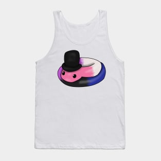 Genderfluid Snake in a top hat Tank Top